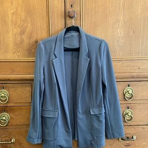 Deconstructed sweater blazer (swacket)